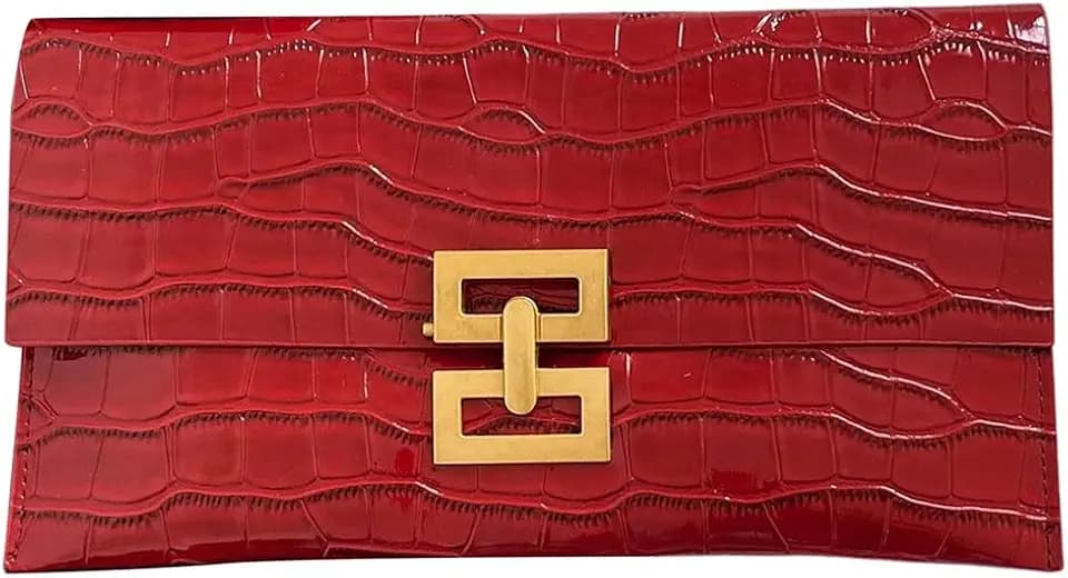 Verdusa Women's Clutch Evening Bags Trendy Envelope Handbag Metallic Purse