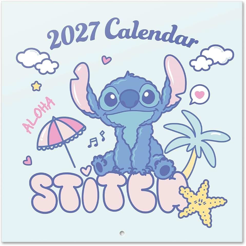 Grupo Erik Disney Stitch Kalender 2027 Wandkalender Familienkalender