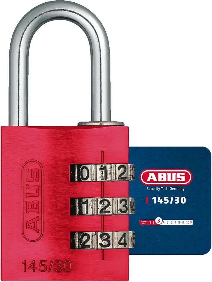 ABUS Zahlenschloss 145/30 - Kofferschloss, Aluminium, Sicherheitslevel 3