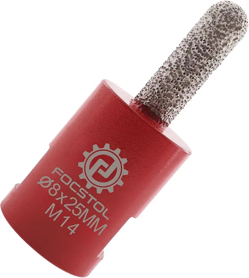 FOCSTOL Diamant Mörtelfräser - 8mm x 25mm Diamant Mörtel Hakenbohrer für Mörtel Rechen Tuck Zeigt Mauerwerk Stein Ziegelentfernung M14 Gewinde