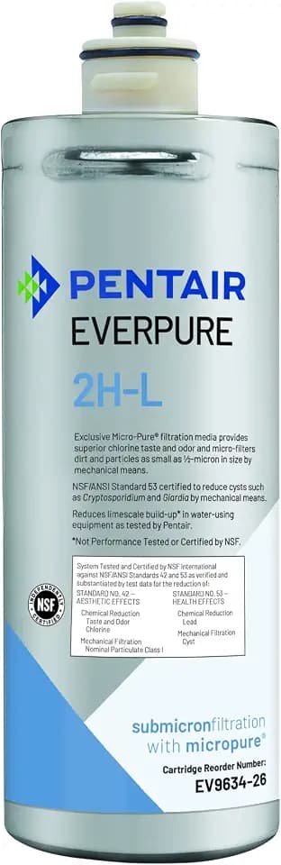Everpure 2H-L + QL1 Aquverse A100 Pentair H-54/S-54 Water Cooler Filter Cartridge Replacement with QL1 Filter Cartridge Head