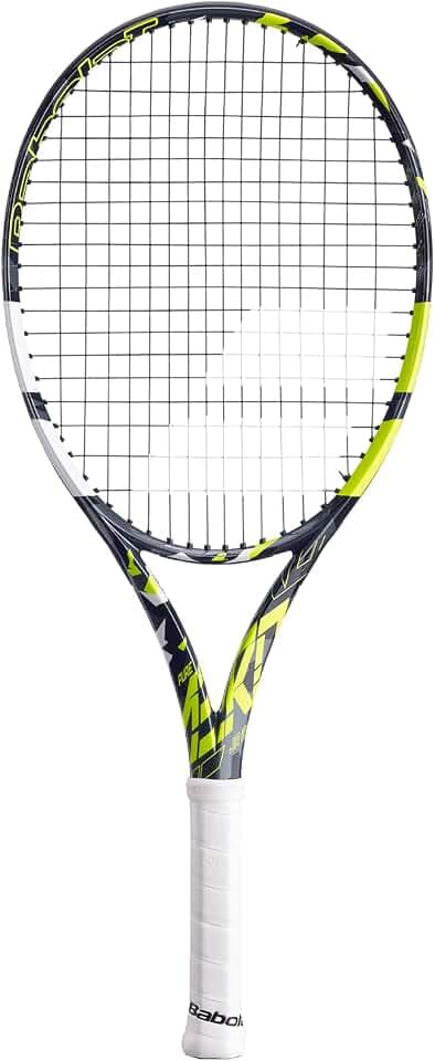 Babolat, Tennisschläger Modell Pure Aero Junior 25 Gen8, Größe 635 mm, Farbe Grau Gelb Weiß, Griff 000, Entwickelt für Wettkampfspieler, Optimiert für Power und Spin