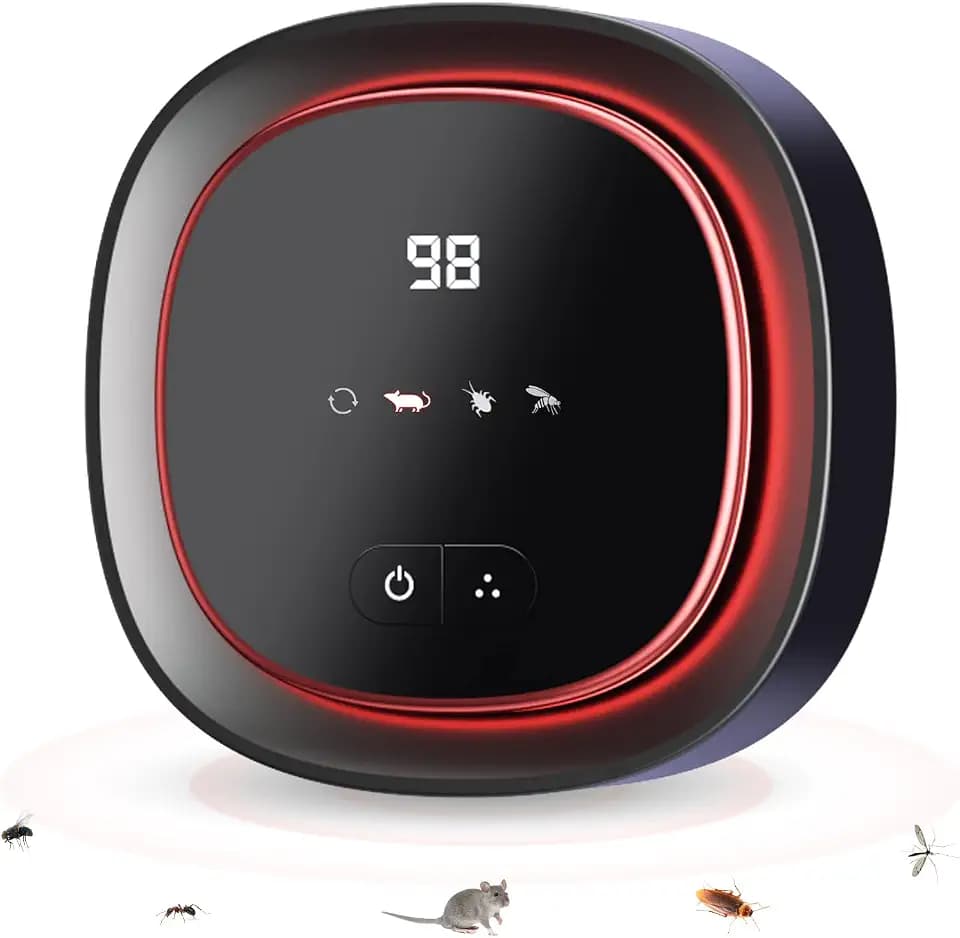 Mäuseschreck, Plug-in-Ultraschall Mäuse Vertreiben mit 4 Modi, 360°-Abdeckung Rattenabwehr Innenbereich Elektronisches Mücken- und Kakerlakenabwehrgerät für Mäuse, Insekten, Nagetiere, Fliegen