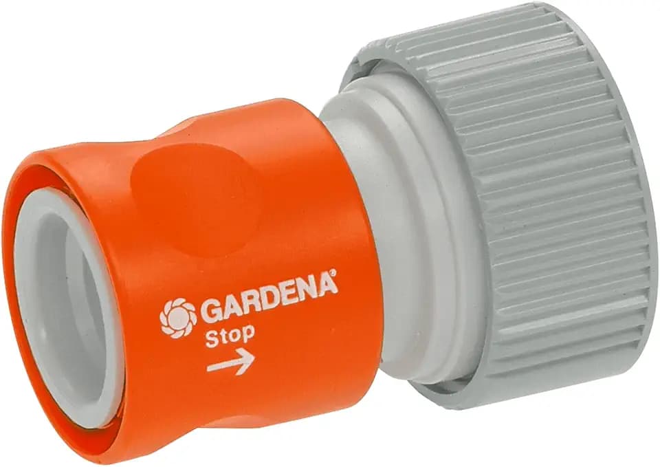 Gardena Profi-System-Übergangsstück mit Wasserstop: Schlauchstück zum Anschluss am Schlauchende, geeignet für 19 mm (3/4 Zoll)-Schläuche (2814-20)