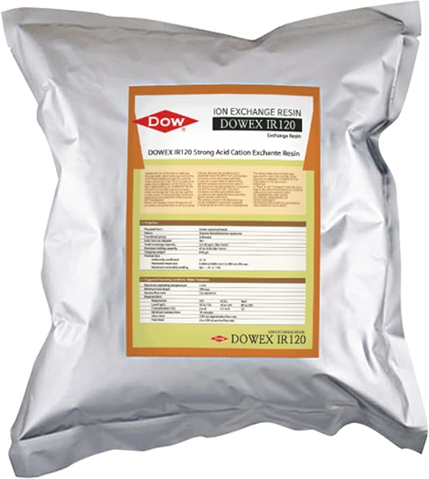 FilterTech DOW Water Softener Resin Replacement 100percent Ion IR120 2L Industrial White SC0074000004 0