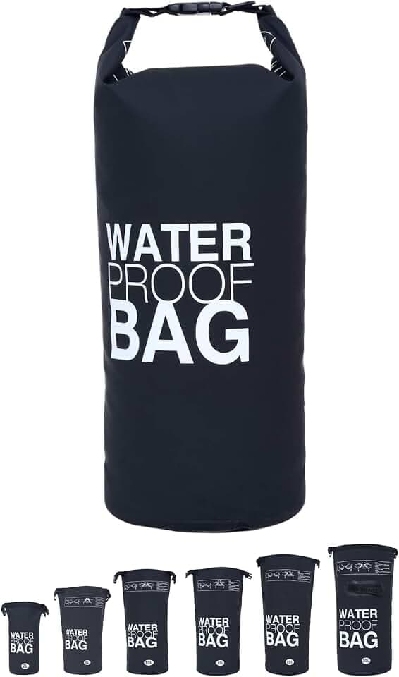 DonDon Dry Bag wasserdichte Tasche 2l, 5l, 10l, 15l, 20l, 30l Pack-Sack Beutel mit Schultergurt