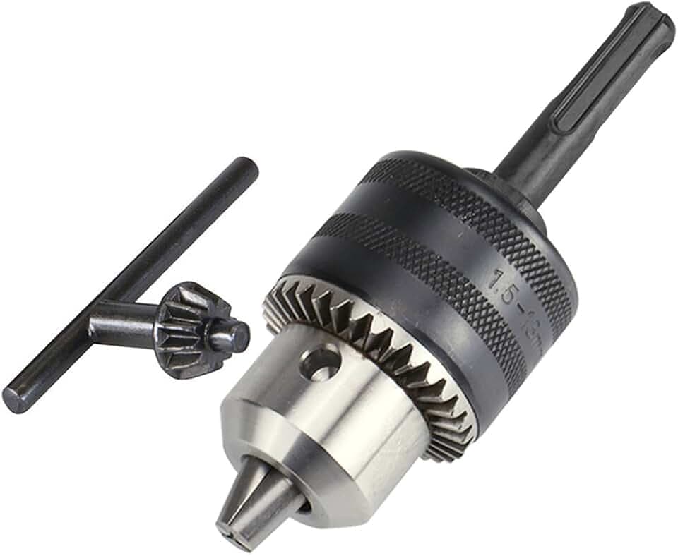 YAKAMOZ Keyed Drill Chuck,1/2"-20UNF Mount 1.5-13mm Capacity Driver Adapter