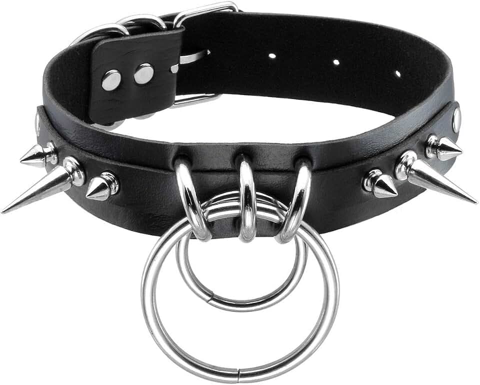 Punk Gothic Halsband Halsreif PU Leder Spike Rivet Choker Halskette für Männer Frauen
