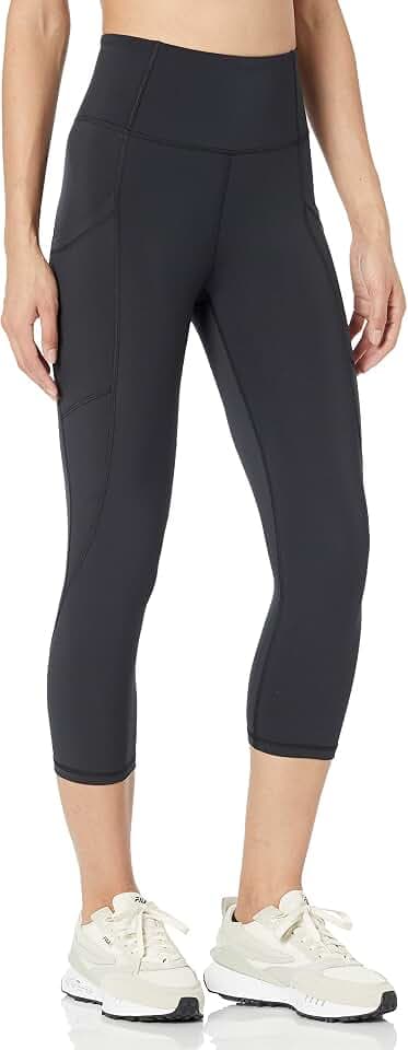 Amazon Essentials Women's Active Sculpt High Waisted Cropped Exercise Leggings with Pockets