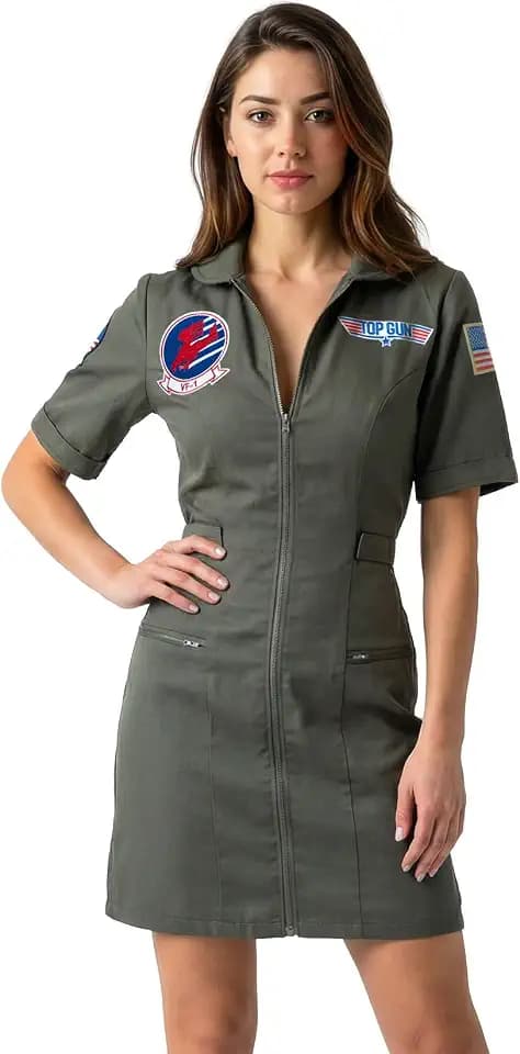 Maskworld Top Gun Kleid - Damen - Lizenziertes Film-Kostüm für Erwachsene - Verkleidung Karneval Motto-Party - Größe: XL