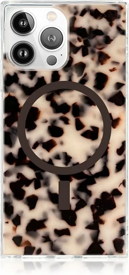 FLAUNT Official Square iPhone 14 Pro Case - Blonde Tortoise Shell