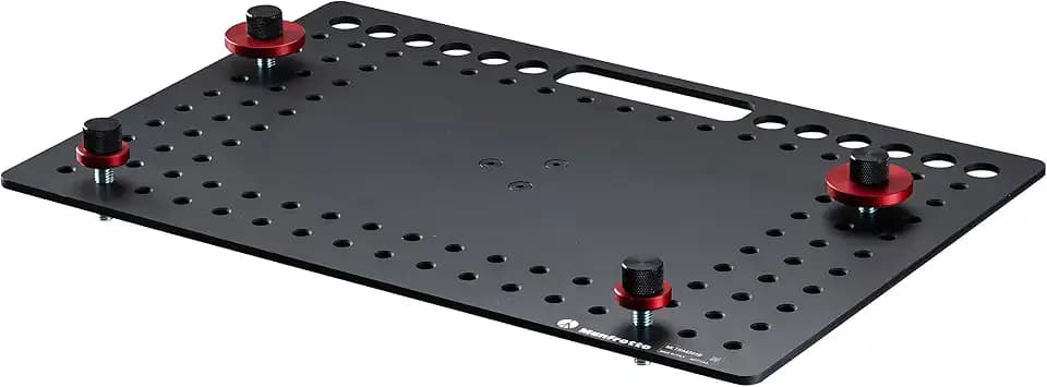 Manfrotto TetherGear Laptop Deck, 4.8 mm Thick Lightweight Aluminium Laptop Mount, 46 cm x 31 cm, Cheese Plate Style, Anti-Slip Mounting Hardware and Cable Management, MLTSA4301B