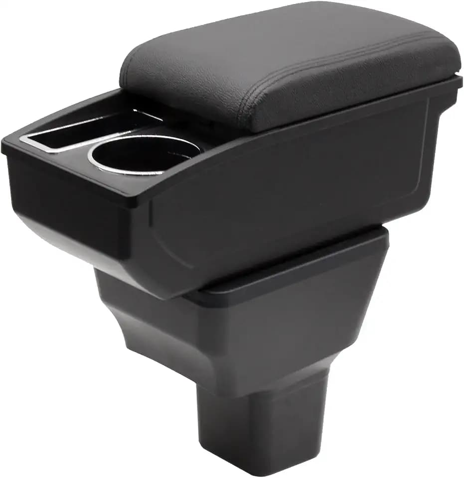 YJYWZH Armrest Box for Nissan Versa Almera Accessories, Black Thread