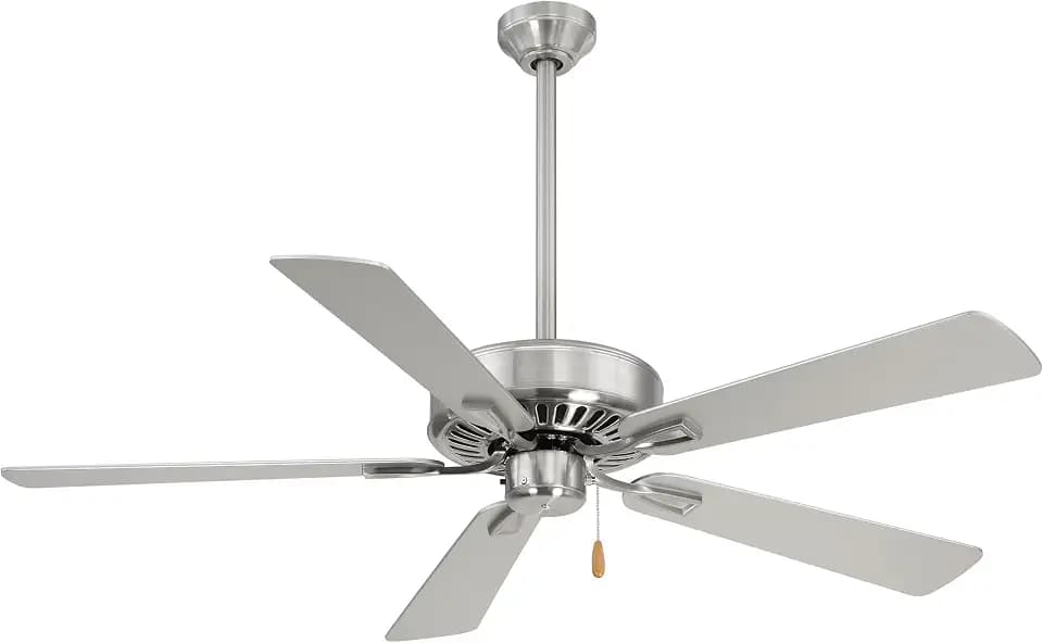 Minka-Aire F556-BN Contractor Plus 52 Inch Pull Chain Ceiling Fan in Brushed Nickel Finish