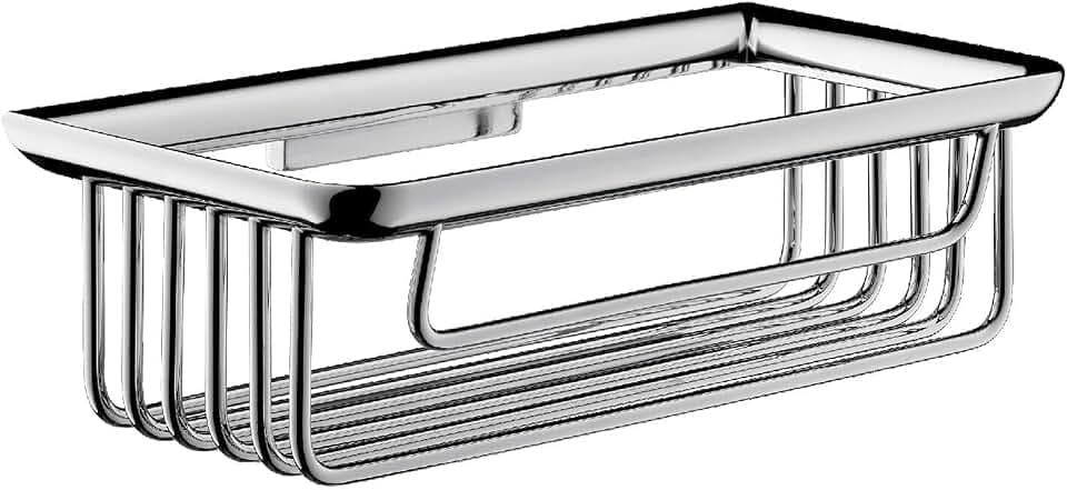 Emco Schwammkorb System 2 (chrom, Korb für Schwämme, verdeckte Wandbefestigung, für Dusche oder Badewanne, Maße 20x10x6 cm) 354500104, Sonstige