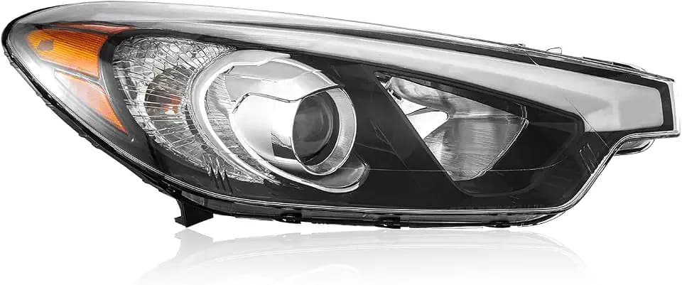 TODO Headlight w/Bulbs Compatible with 2014 2015 2016 Forte Forte5, Passenger/Right Side, NOT Fits LED DRL Models