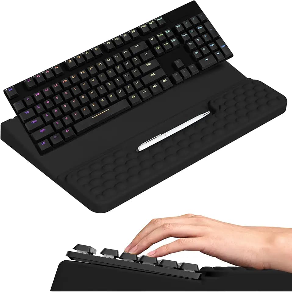 Ergonomic Keyboard Stand with Soft Memory Foam Wrist Rest for Office