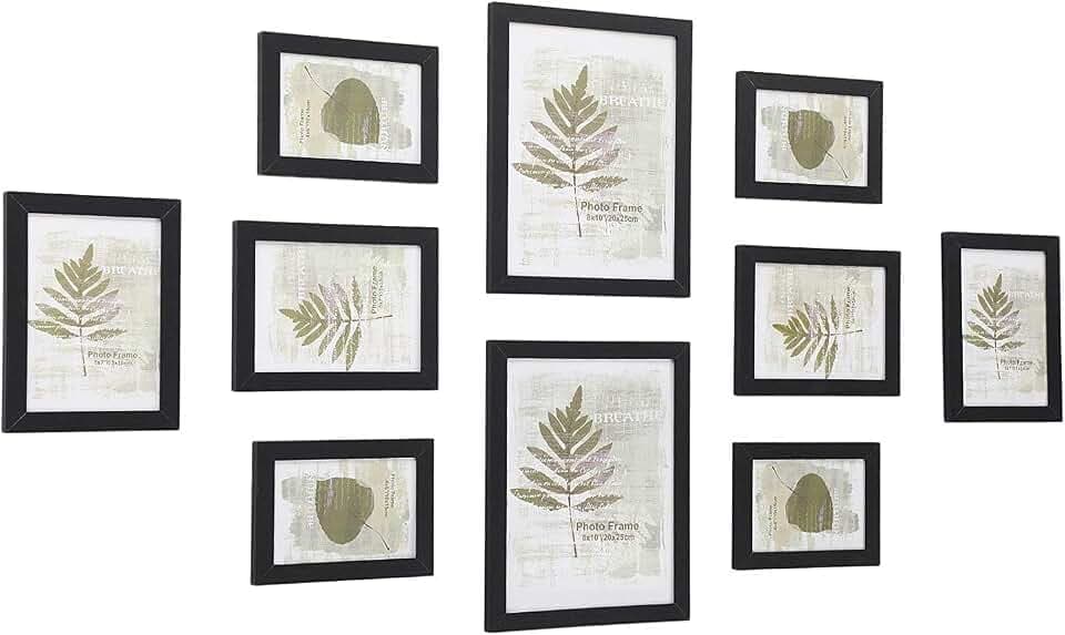 SONGMICS Bilderrahmen 10er Set, Kunststoffscheibe