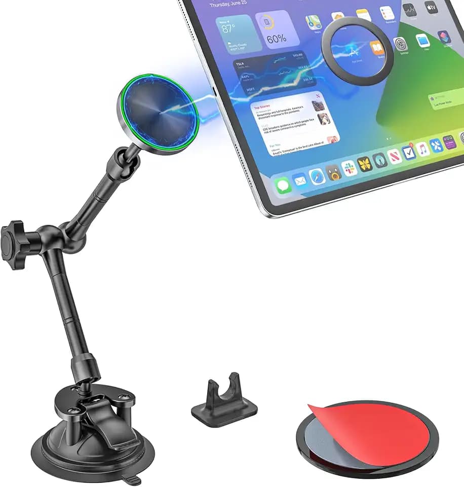 Magnetic Tablet Holder for Car, Strong Magnet Windshield Car Mount