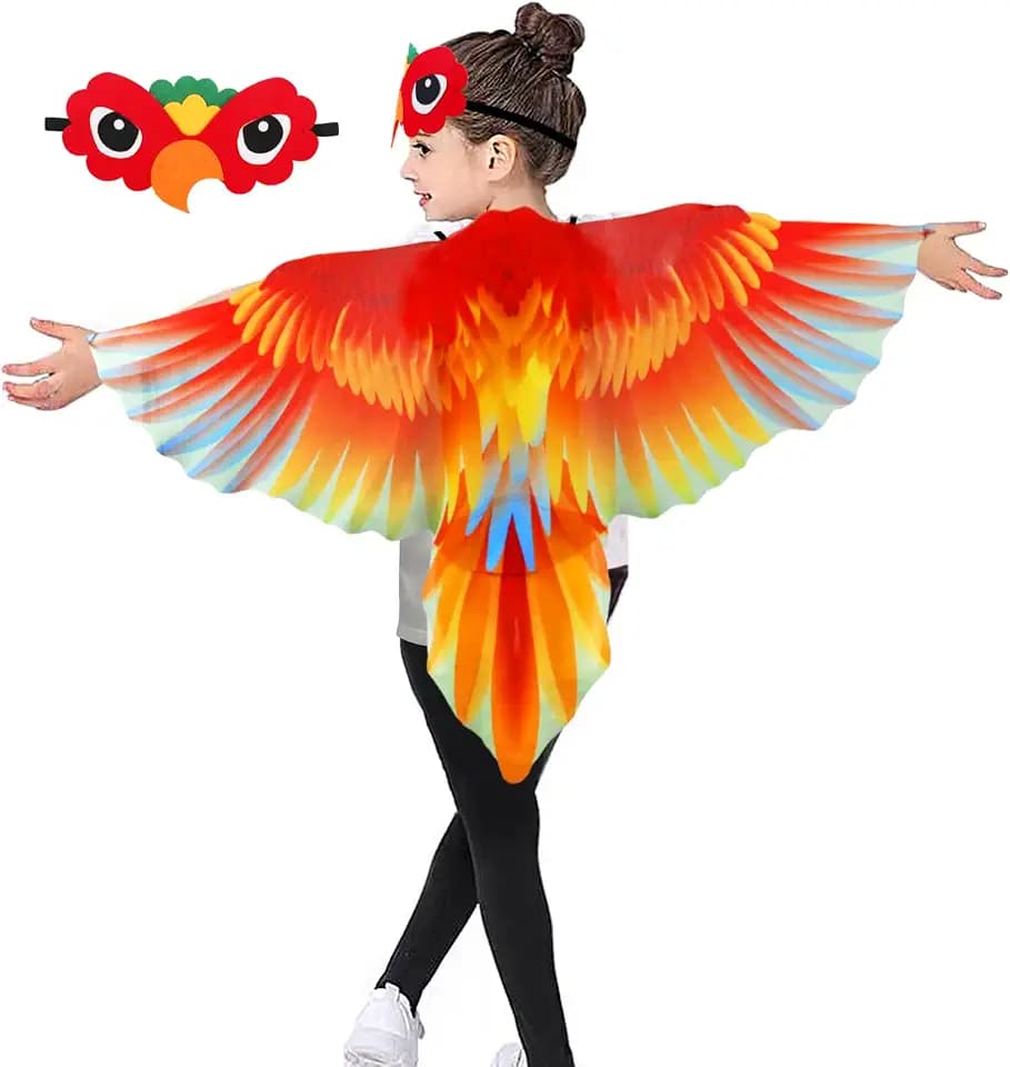 Bird Costume Parrot Wings for Kids with Bird Headbands