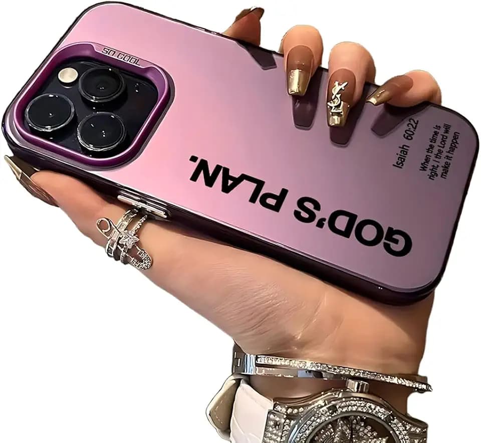 God's Plan Christian Bible Verse Phone Case for iPhone 12/12Pro, Purple