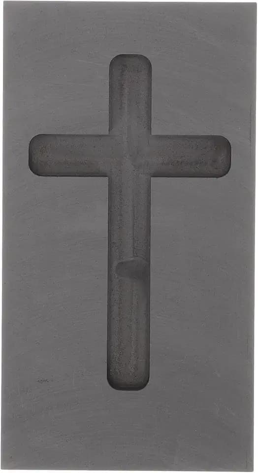 Cross Shape Graphite Ingot Mold, Black Casting Tool 3.46x1.93 Inch Jewelry Melting Tool, Melting Refining Gold Silver Metal Jewelry Making