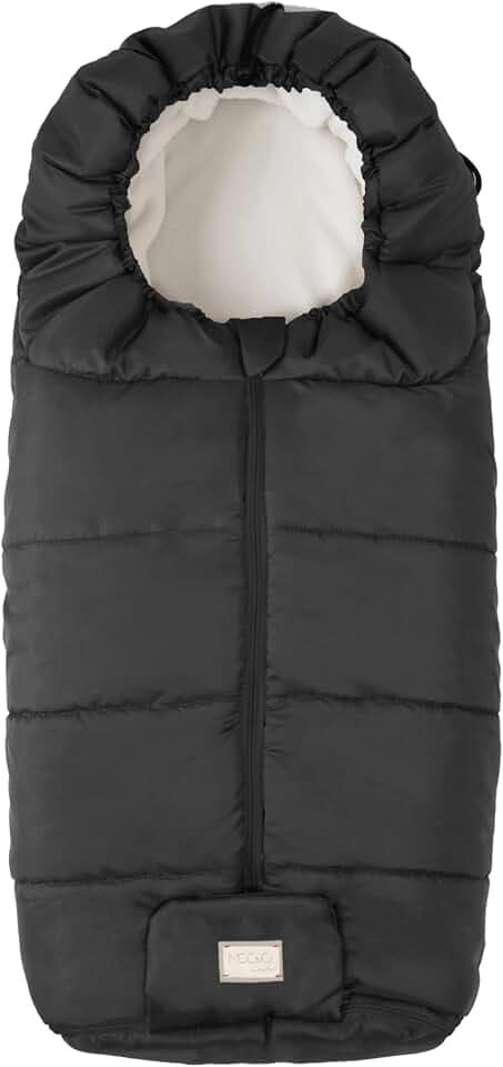 Nuvita 9445 Junior Essential| Universal-Fußsack für Kinderwagen, perfekt für Kinder von 6 bis 36 Monaten (100 cm), temperaturbeständig bis 0°C, Wind- und regenfest, schwarz