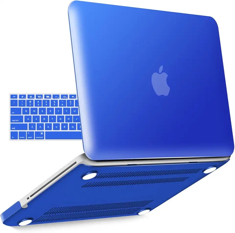 IBENZER Compatible with MacBook Pro 13 Inch case A1278 Release 2012-2008, Plastic Hard Shell Case with Keyboard Cover for Apple Old Version Mac Pro 13 with CD-ROM, Royal Blue, P13RBL+1A