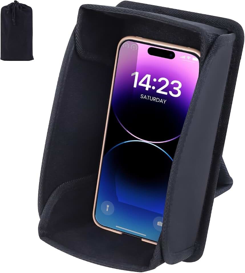 Sun Hood Sunshade for Phone,Universal Foldable Sun Glare Shield Hood,Black