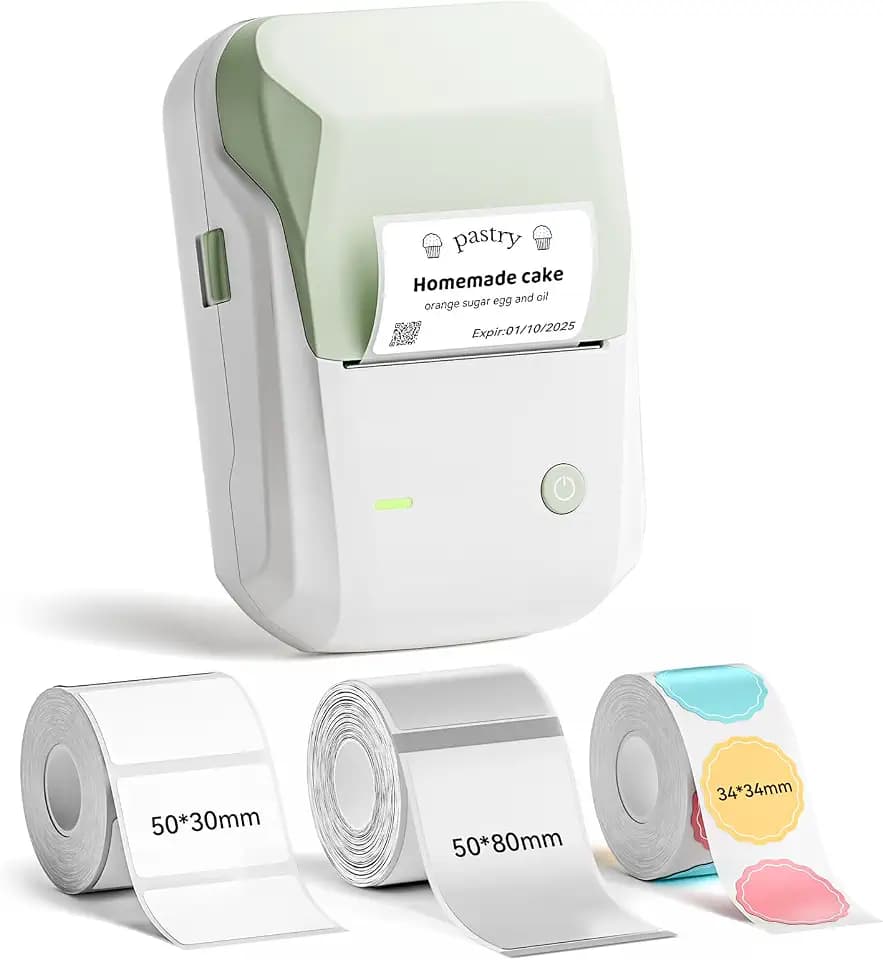 NIIMBOT B1 Label Maker Machine with 3 Tapes, 2Inch Thermal Label Printer