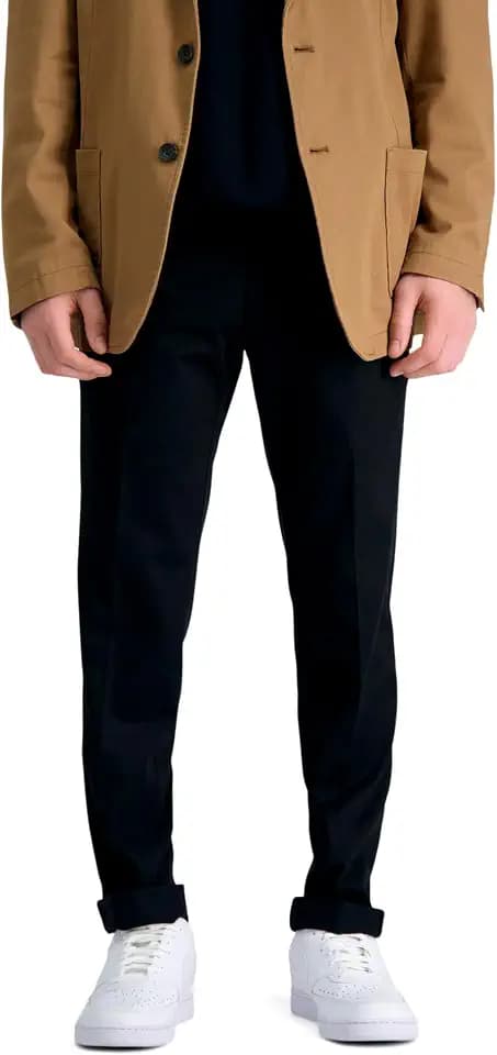 Haggar Men's Premium No Iron Slim Fit Flat Front Casual Pant