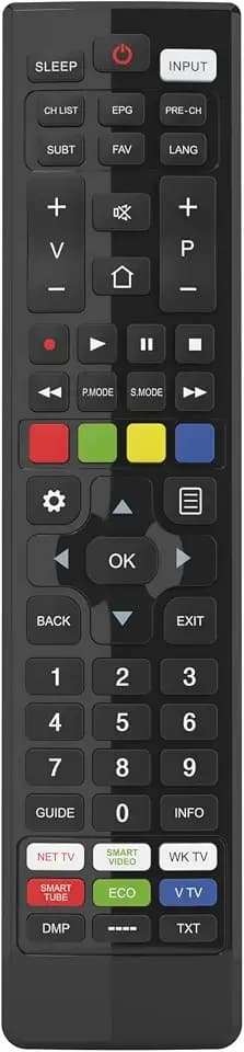 Superior Electronics Ersatzfernbedienung Hisense - Universalfernbedienung für alle Hisense-Fernseher - Ohne Programmierung einsatzbereit - Kompatibel mit Smart TVs - Schwarz - SUPTRB028