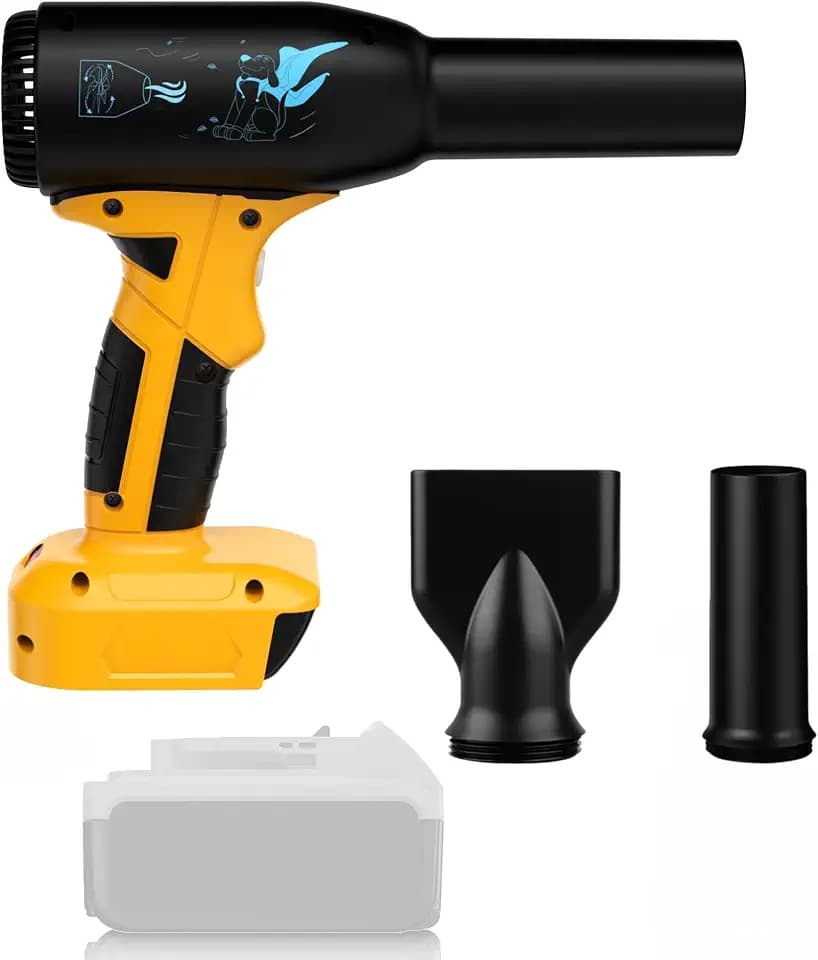 EID 500W Jet Dry Gebläse kompatibel mit Dewalt 20V MAX Akku, 400G Winddruck, 3 Geschwindigkeitsstufen, Akku Druckluftstauber für Auto, PC, Tastatur Reinigung & Trocknung