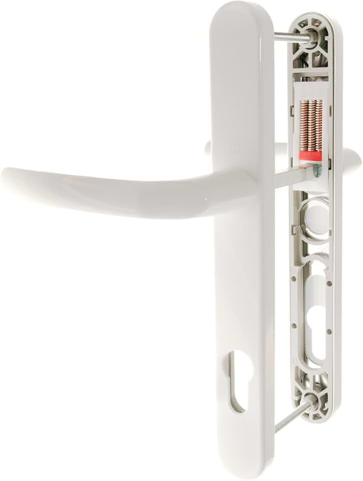 Birmingham Hoppe Tür-Set, PVC, PVC, 2 Stück, 92 PZ oder 92 mm, mit Federhebel, 215 mm, Weiß