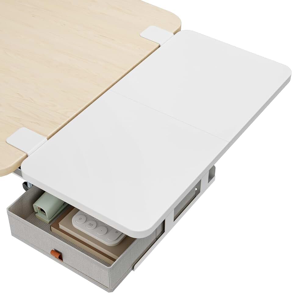 PEGZONE Ergonomische Schreibtisch Erweiterung, 600 * 300MM, Weiß