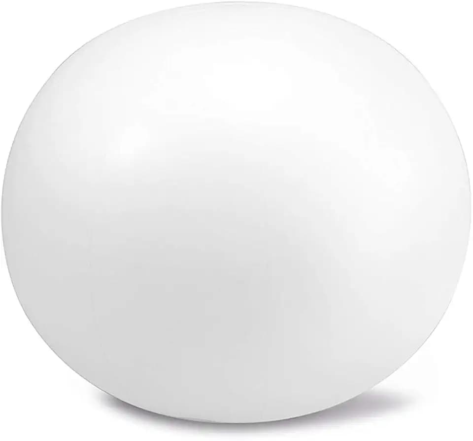 INTEX Poolbeleuchtung schwimmende LED Kugel 89x79 cm XXL Leuchtkugel aufblasbares Pool Licht IPX8 Teichbeleuchtung, 6 Farben, Wiederaufladbarer Akku (68695), Weiß/Flyaway Orchidee
