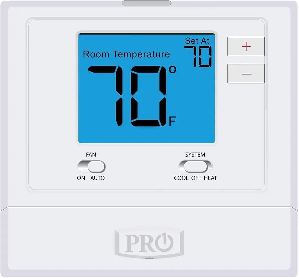PRO1 T701 24 V, 4 INCH Display, 90% Non-CONDENSING Humidity, Blue Backlight, Non-PROGRAMMABLE, Thermostat