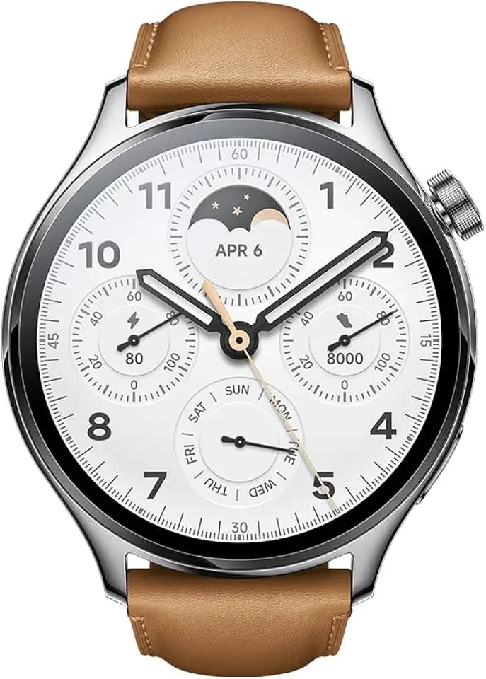 XIAOMI Watch S1 Pro, Smartwatch, AMOLED Display 1,47 Zoll, Saphirglas, Körpertemperaturüberwachung, Herzschlag, SPO₂, 100+ Fitnessmodus, GPS, Widerstand 5 ATM, Batterie 14 g, Silver