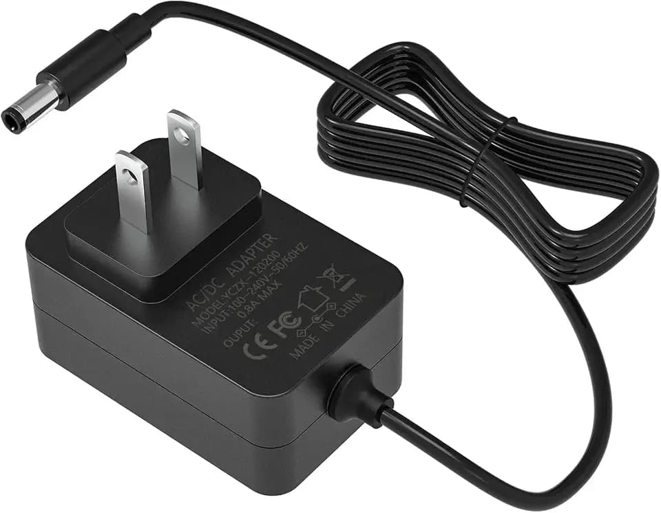 AC Adapter Power Cord for Shiatsu Back Shoulder Neck Massager, DC 12V