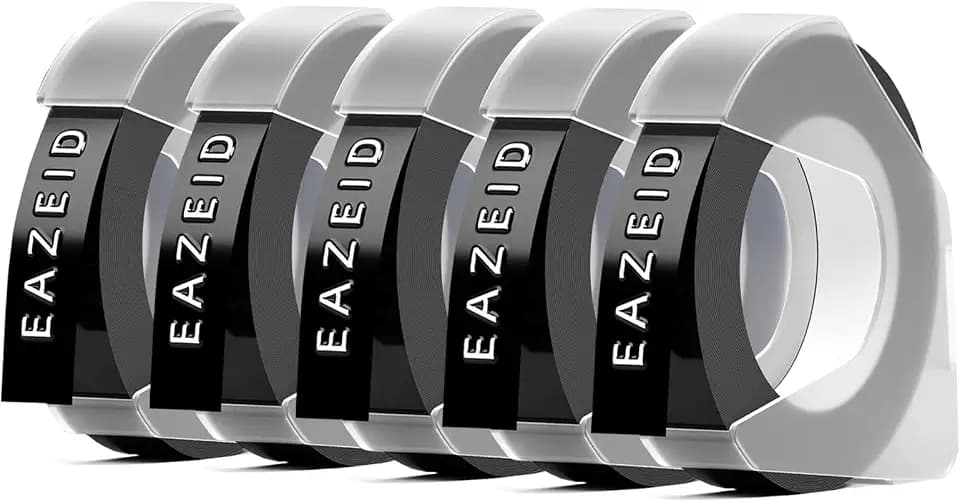 Replacement for Dymo Embossing Label Tape Black 3/8 Inch 3D Plastic