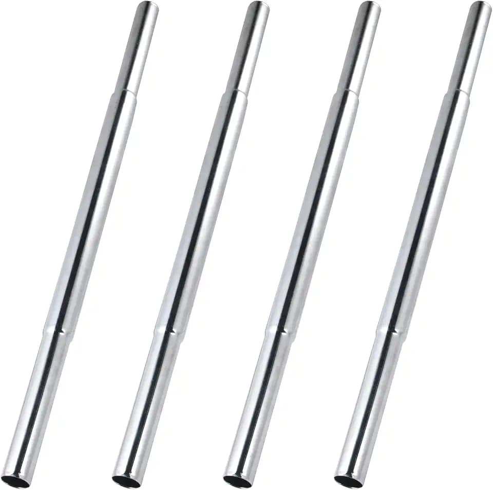 2 or 4 Pieces Golf Club Shaft Extensions, 0.6 Inch Steel Suitable for Iron and Wood Clubs, Essential Repair and Upgrade Kit