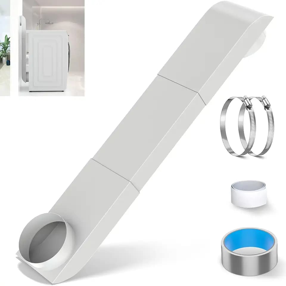 4" Periscope Dryer Vent Kit, Adjustable 29-45" Telescoping Duct for Whirlpool & Most Brands – Upgraded Stainless Steel Flat/Slim Design for Tight Spaces & Laundry Rooms