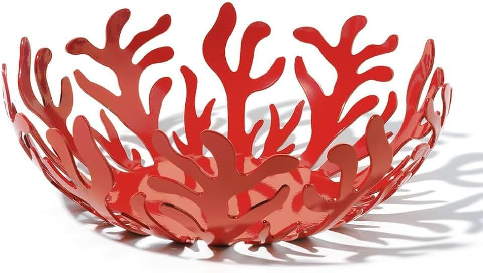 Alessi ESI01/25 R Mediterraneo Obstschale, rot