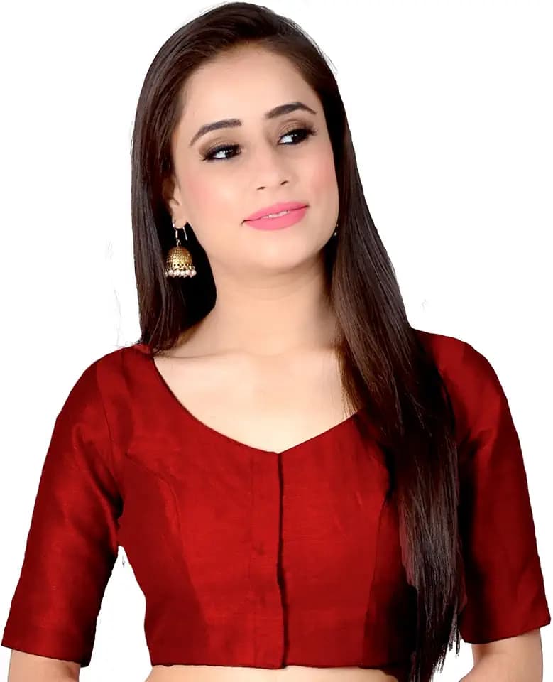 Chandrakala Casual Blouses for Women Sarees,Readymade (B186-P)