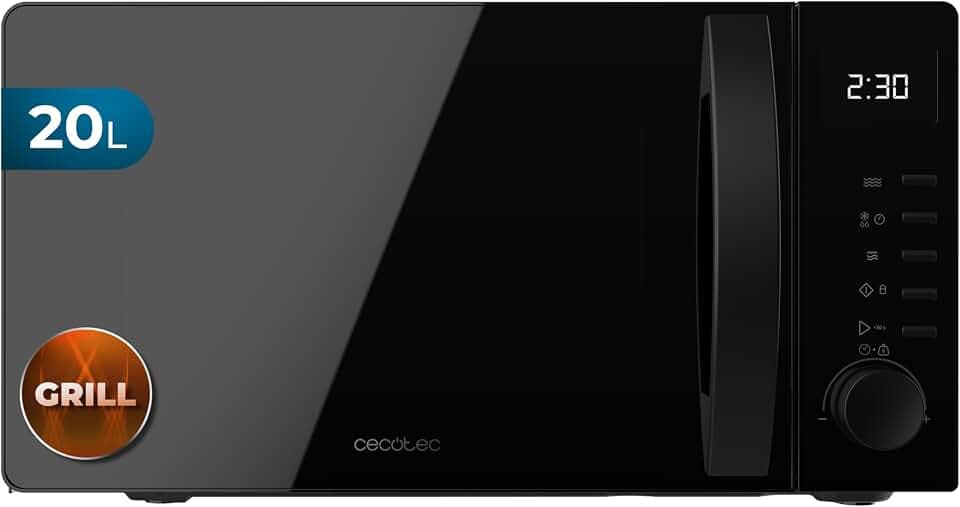 Cecotec Mikrowelle mit Grillfunktion Proclean 5105 Black, 700 W, 20L