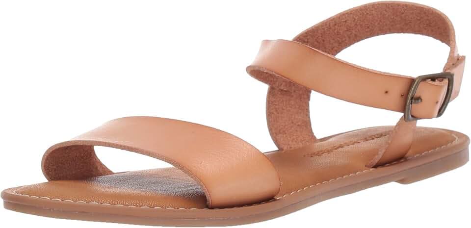 Amazon Essentials Women's Two Strap Buckle Sandal with Adjustable Ankle Strap