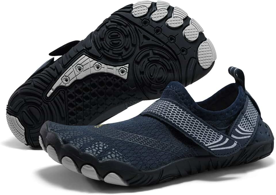 Coutgo Water Shoes for Kids Girls Boys Wide Toe Box Quick-Dry Barefoot Shoes for Hiking Beach Sports Swim Pool