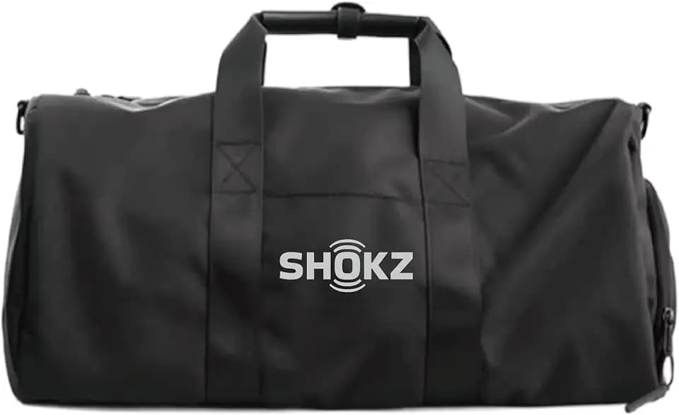 Shokz Gym Bag for Men & Women - Lightweight Athletic Bag for Sports, Workout & Travel, Black, One Size