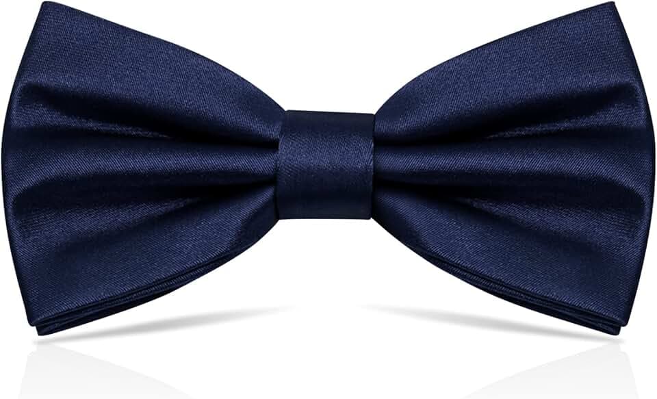 Pre-Tied Bow Tie for Men, Tux Bowtie Adjustable Formal Neck Bowtie Satin Bow Tie for Party Wedding