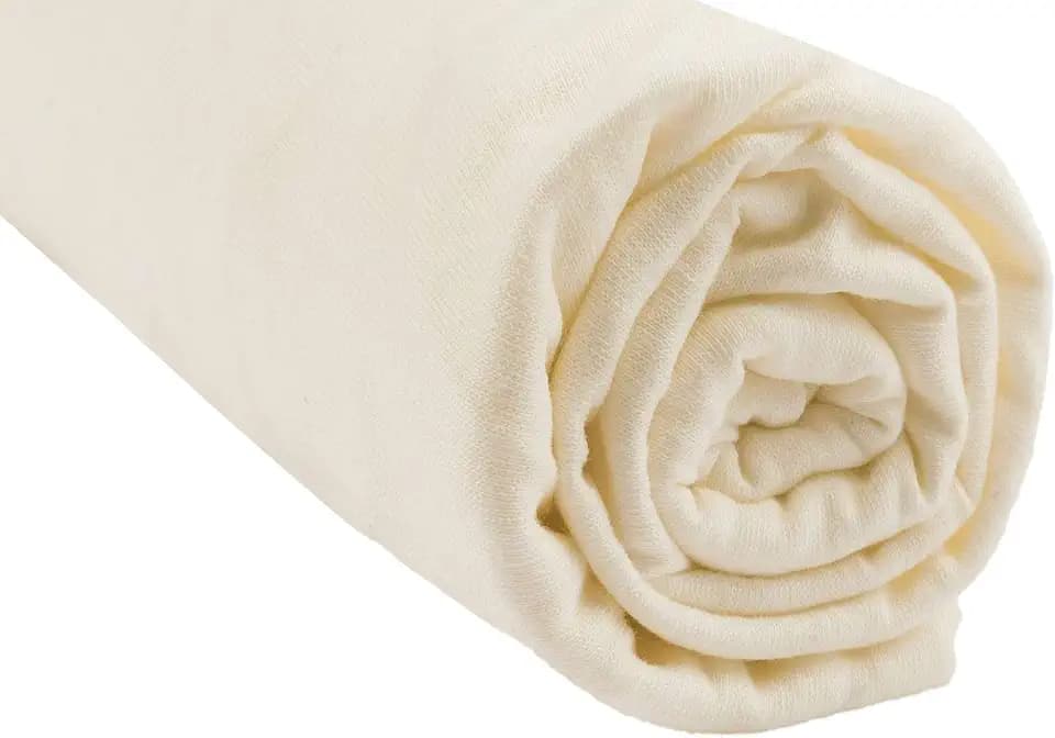 Spannbettlaken, 90 x 140 cm, 100% Bio-Baumwolle, Kinderbett, Ecru, Natur, weich & rutschfest, dehnbar & atmungsaktiv, gesunder Schlaf, Marke Easy Dort | GOTS und Oeko-Tex Zertifiziert